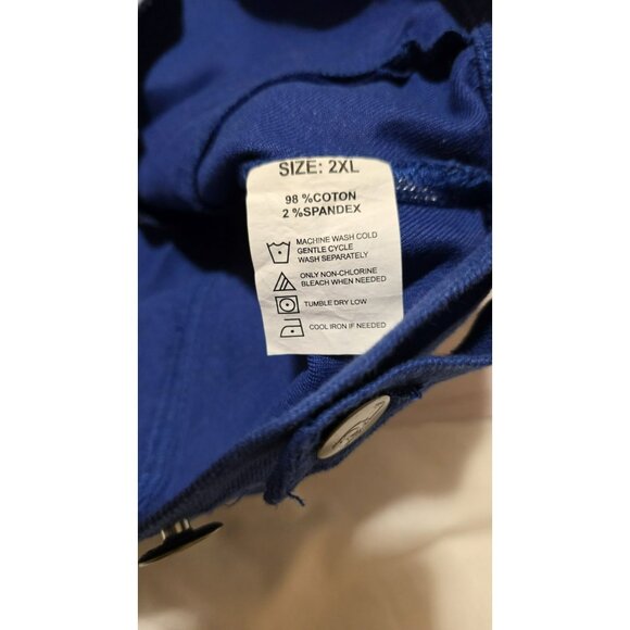 Ministry of Fashion Jean Jacket Womens Plus Size 2X Distress Moto Fall Blue NWT - Picture 11 of 11